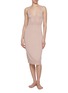 Front View - Click To Enlarge - SHLEEP - Merino Silk Seamless Knit Slip Dress Size S — Dusty Rose