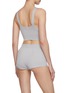 Back View - Click To Enlarge - SHLEEP - Merino Silk Seamless Knit Shorts Size M — Platinum Slate