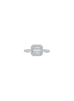 Main View - Click To Enlarge - LC COLLECTION JEWELLERY - Diamond 18K White Gold Ring — Size US 7