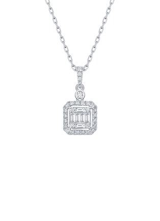 Main View - Click To Enlarge - LC COLLECTION JEWELLERY - Diamond 18K White Gold Pendant Necklace