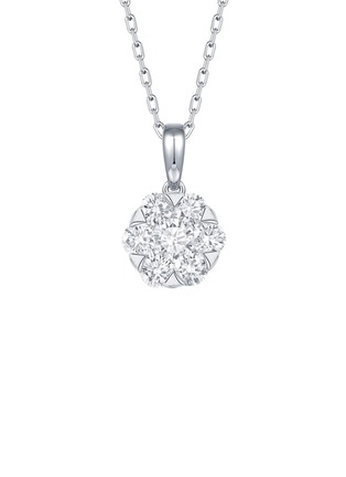 Main View - Click To Enlarge - LC COLLECTION JEWELLERY - Diamond 18K White Gold Pendant Necklace