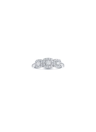 Main View - Click To Enlarge - LC COLLECTION JEWELLERY - Diamond 18K White Gold Trio Ring — Size US 7