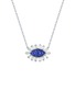 Main View - Click To Enlarge - LC COLLECTION JEWELLERY - Diamond Sapphire 18K White Gold Pendant Necklace