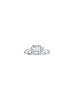 Main View - Click To Enlarge - LC COLLECTION JEWELLERY - Diamond 18K White Gold Ring — Size US 7