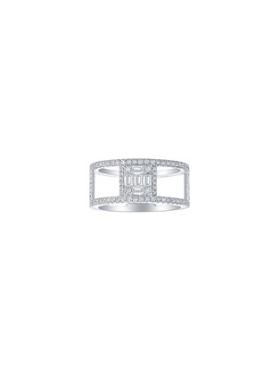 Main View - Click To Enlarge - LC COLLECTION JEWELLERY - Diamond 18K White Gold Ring — Size US 7