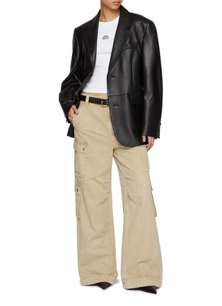 Figure View - Click To Enlarge - MO&CO. - Vintage Multi-Pocket Cargo Jeans