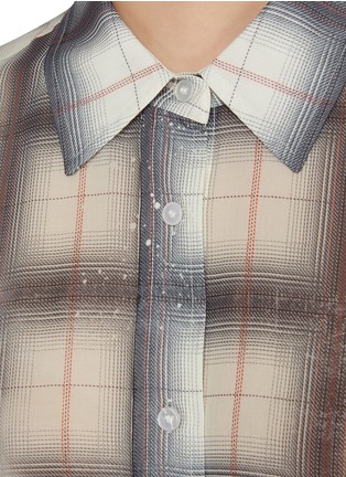  - MO&CO. - Paint Motif Plaid Cotton Shirt