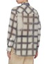 Back View - Click To Enlarge - MO&CO. - Paint Motif Plaid Cotton Shirt