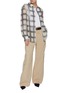 Figure View - Click To Enlarge - MO&CO. - Paint Motif Plaid Cotton Shirt