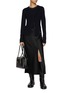 Figure View - Click To Enlarge - MO&CO. - Side Slit Midi Skirt