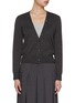 Main View - Click To Enlarge - MO&CO. - V-Neck Cropped Wool Cardigan