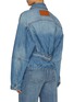 Back View - Click To Enlarge - MO&CO. - Belted Cropped Denim Jacket