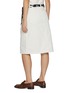 Back View - Click To Enlarge - MO&CO. - Washed Front Slit Denim Midi Skirt