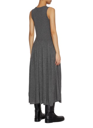 Back View - Click To Enlarge - MO&CO. - Sleeveless Knitted Wool Blend Midi Dress