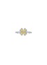 Main View - Click To Enlarge - LC COLLECTION JEWELLERY - Diamond Natural Yellow Diamond 18K Gold Clover Motif Ring  — Size US 7