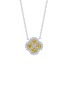 Main View - Click To Enlarge - LC COLLECTION JEWELLERY - Diamond Natural Yellow Diamond 18K Gold Clover Pendant Necklace