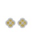 Main View - Click To Enlarge - LC COLLECTION JEWELLERY - Diamond Natural Yellow Diamond 18K Gold Clover Stud Earrings