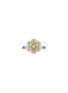 Main View - Click To Enlarge - LC COLLECTION JEWELLERY - Diamond Natural Yellow Diamond 18K Gold Floral Motif Ring  — Size US 7