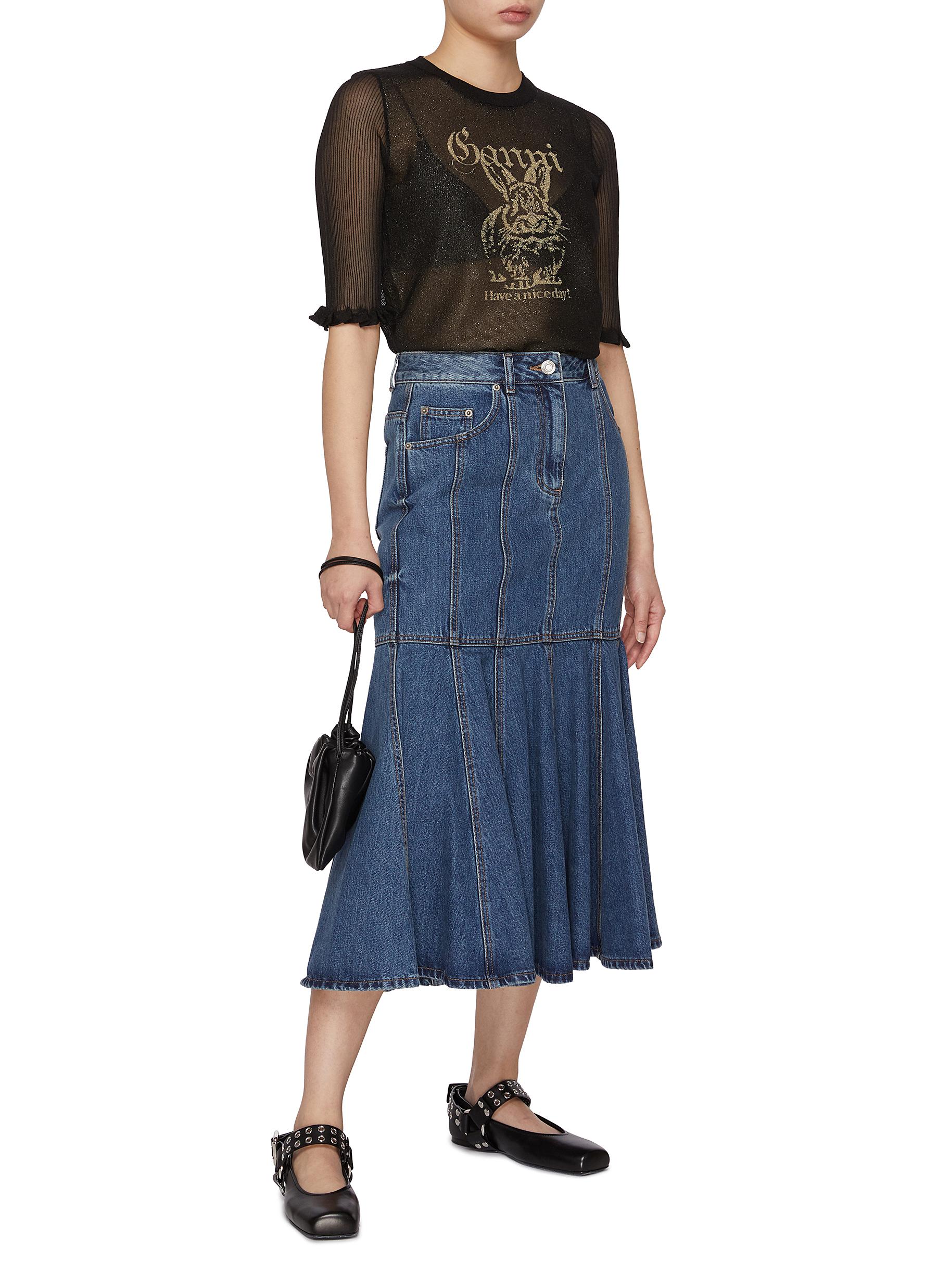 Sheer Jacquard Top - Thumbnail 2