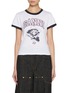 Main View - Click To Enlarge - GANNI - Graphic Print Cropped Cotton T-Shirt