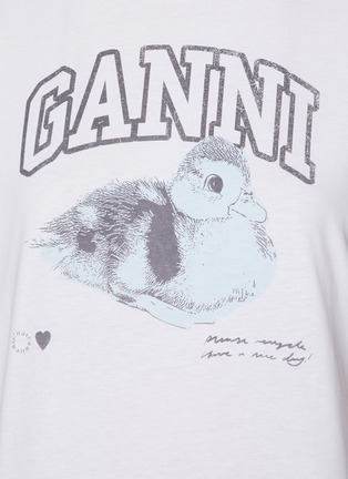  - GANNI - Basic Jersey Duckie Relaxed Cotton T-shirt