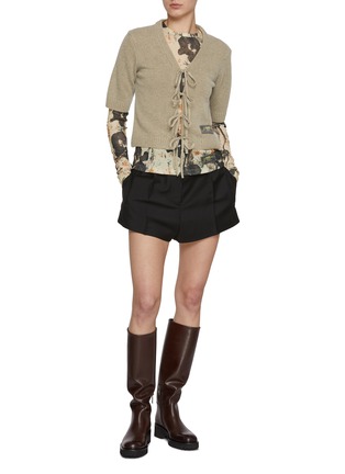 Figure View - Click To Enlarge - GANNI - Printed Mesh Long Sleeve Top