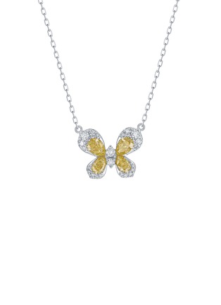 Main View - Click To Enlarge - LC COLLECTION JEWELLERY - Diamond 18K White Gold Butterfly Necklace