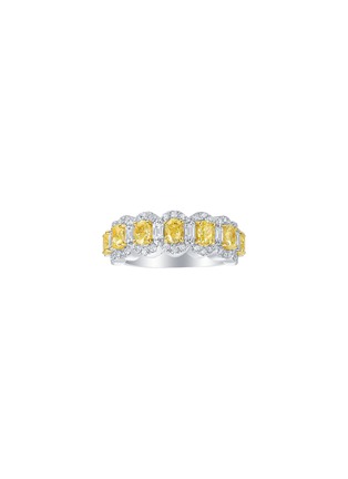 Main View - Click To Enlarge - LC COLLECTION JEWELLERY - Diamond 18K White Yellow Gold Ring — US 7