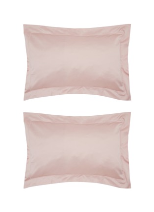 Main View - Click To Enlarge - CELSO DE LEMOS - Bourdon Pillowcase Set of 2 — 500 Nuage Rose