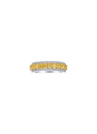 Main View - Click To Enlarge - LC COLLECTION JEWELLERY - Diamond 18K White Yellow Gold Ring — US 7