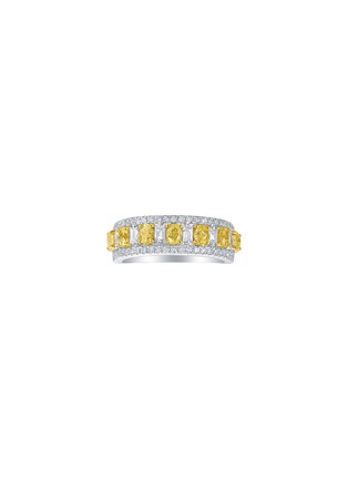 Main View - Click To Enlarge - LC COLLECTION JEWELLERY - Diamond 18K White Yellow Gold Ring — US 7