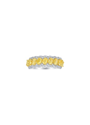 Main View - Click To Enlarge - LC COLLECTION JEWELLERY - Diamond 18K White Yellow Gold Ring — US 7