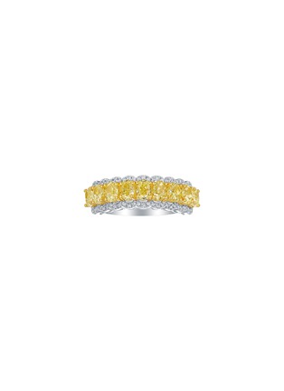 Main View - Click To Enlarge - LC COLLECTION JEWELLERY - Diamond 18K White Yellow Gold Ring — US 7