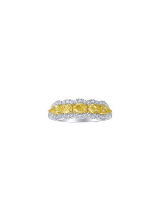 Main View - Click To Enlarge - LC COLLECTION JEWELLERY - Diamond 18K White Yellow Gold Ring — US 7