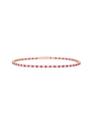 Main View - Click To Enlarge - LC COLLECTION JEWELLERY - Diamond Ruby 18K Rose Gold Bracelet