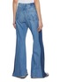 Back View - Click To Enlarge - MOTHER - The Tux Sidestepper Sneak Frayed Hem Flared Leg Jeans