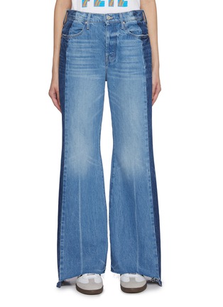 Main View - Click To Enlarge - MOTHER - The Tux Sidestepper Sneak Frayed Hem Flared Leg Jeans