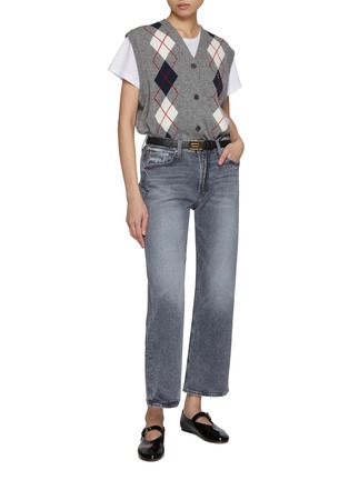 Figure View - Click To Enlarge - MOTHER - The Bookie Ankle Cropped Boot Cut Jeans