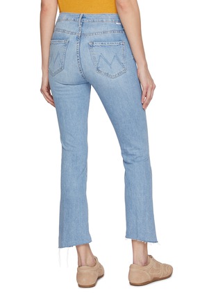 Back View - Click To Enlarge - MOTHER - The Insider Frayed Hem Cropped Flared Leg Jeans