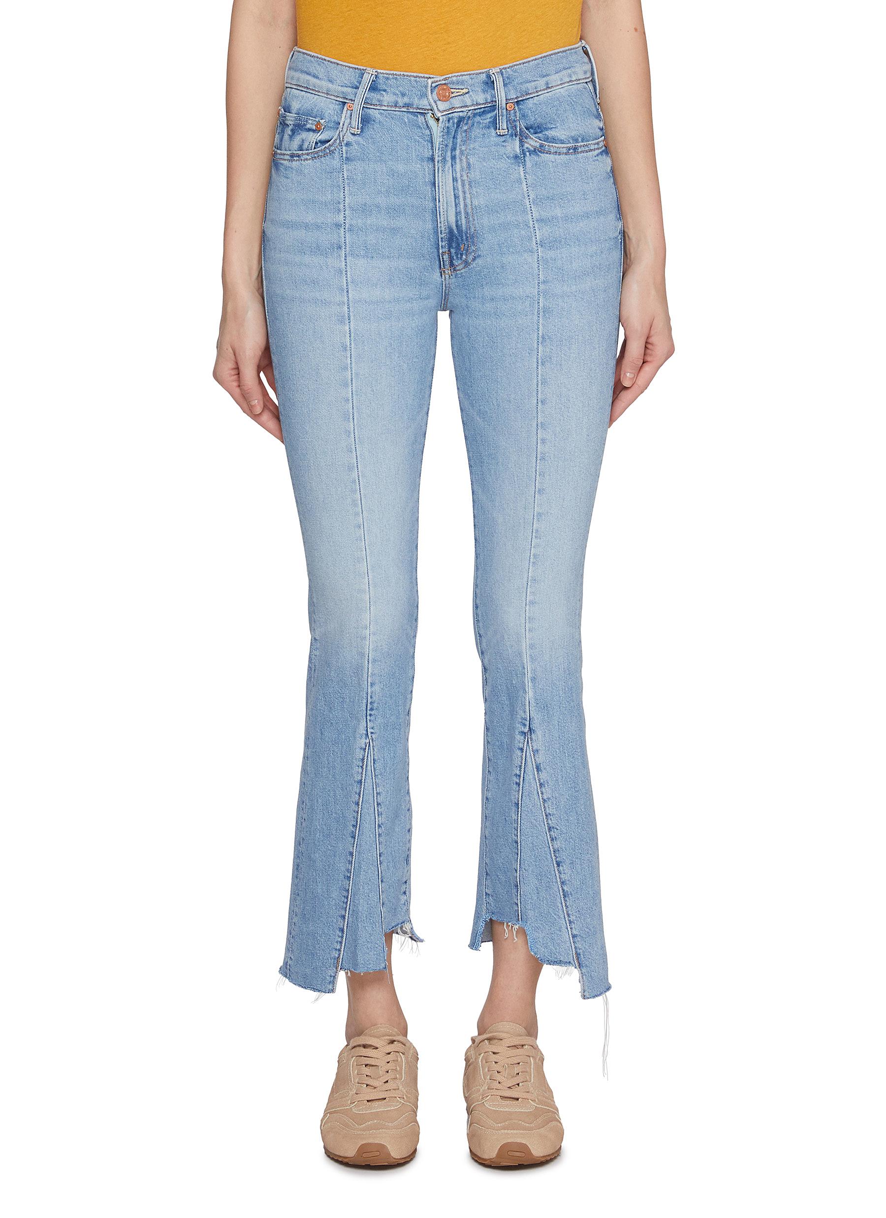 The Insider Frayed Hem Cropped Flared Leg Jeans - Image 1