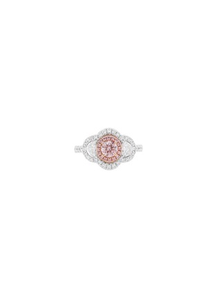 Main View - Click To Enlarge - LC COLLECTION JEWELLERY - 18K White Gold Diamond Pink Diamond Ring — Size US 6