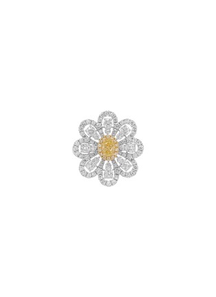 Main View - Click To Enlarge - LC COLLECTION JEWELLERY - 18K White Gold Diamond Yellow Diamond Ring — Size US 6