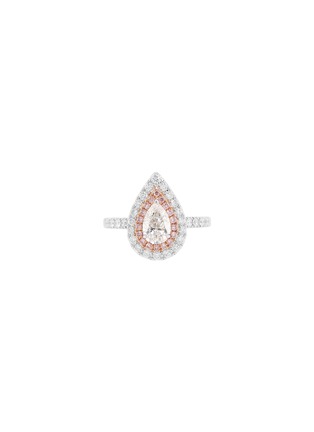 Main View - Click To Enlarge - LC COLLECTION JEWELLERY - 18K White Gold Diamond Pink Diamond Ring — Size US 6