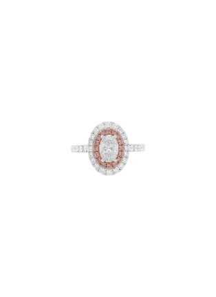 Main View - Click To Enlarge - LC COLLECTION JEWELLERY - 18K White Gold Diamond Pink Diamond Ring — Size US 6