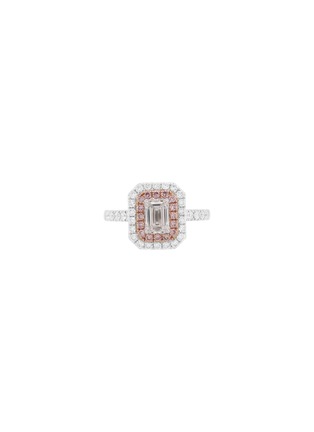 Main View - Click To Enlarge - LC COLLECTION JEWELLERY - 18K White Gold Diamond Pink Diamond Ring — Size US 6