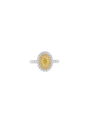 Main View - Click To Enlarge - LC COLLECTION JEWELLERY - 18K White Gold Diamond Yellow Diamond Ring — Size US 6