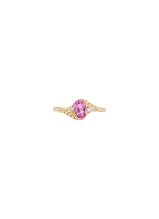 Main View - Click To Enlarge - LC COLLECTION JEWELLERY - 18K Gold Diamond Pink Sapphire Ring — Size US 7