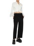 Figure View - Click To Enlarge - CFCL - Fluted Sleeve Cropped Shirt Cardigan