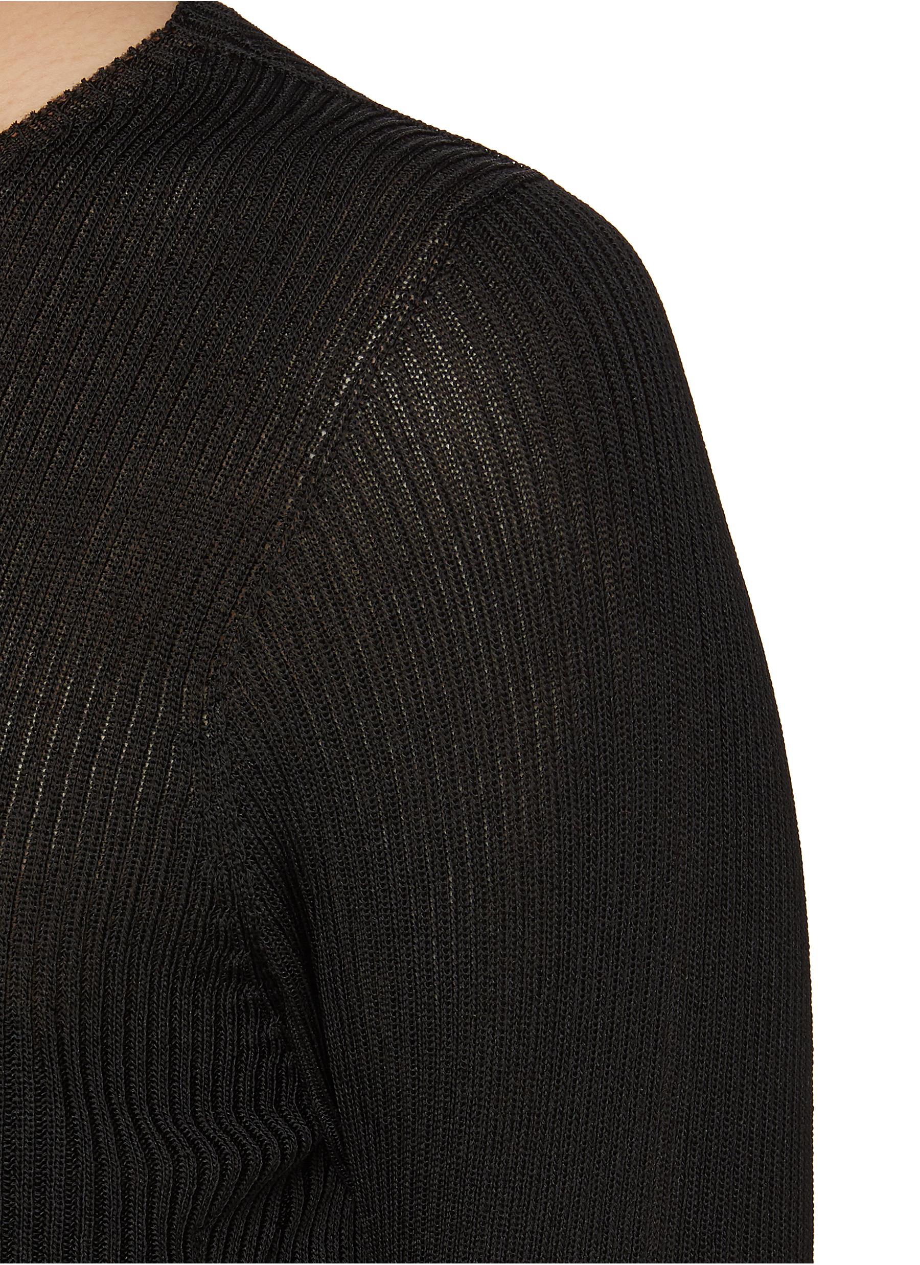 Soft Portrait Bell Sleeve Knit Top - Thumbnail 4