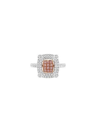 Main View - Click To Enlarge - LC COLLECTION JEWELLERY - 18K Pink Gold Platinum Diamond Ring — US 6